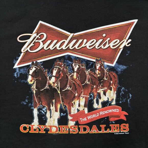 Budweiser “The World Renowned Clydesdales” Graphic Crewneck Sweater Size Large - Picture 2 of 4